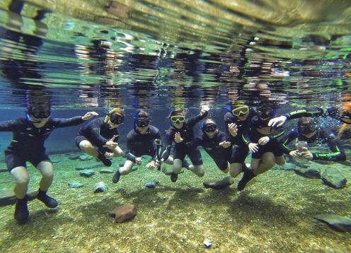 Snorkel en Rio Licura. , CHILE